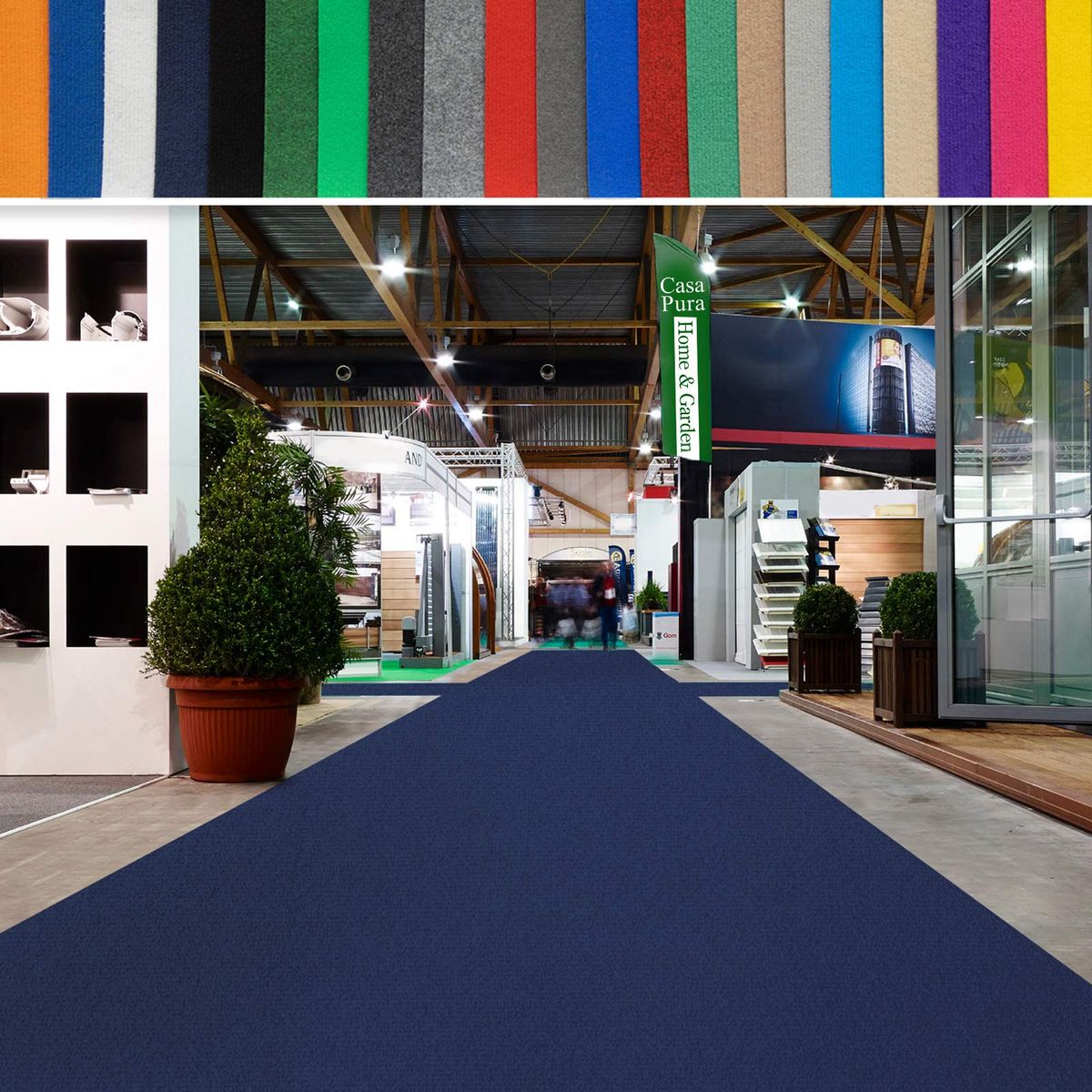 Blue Exhibition Carpets